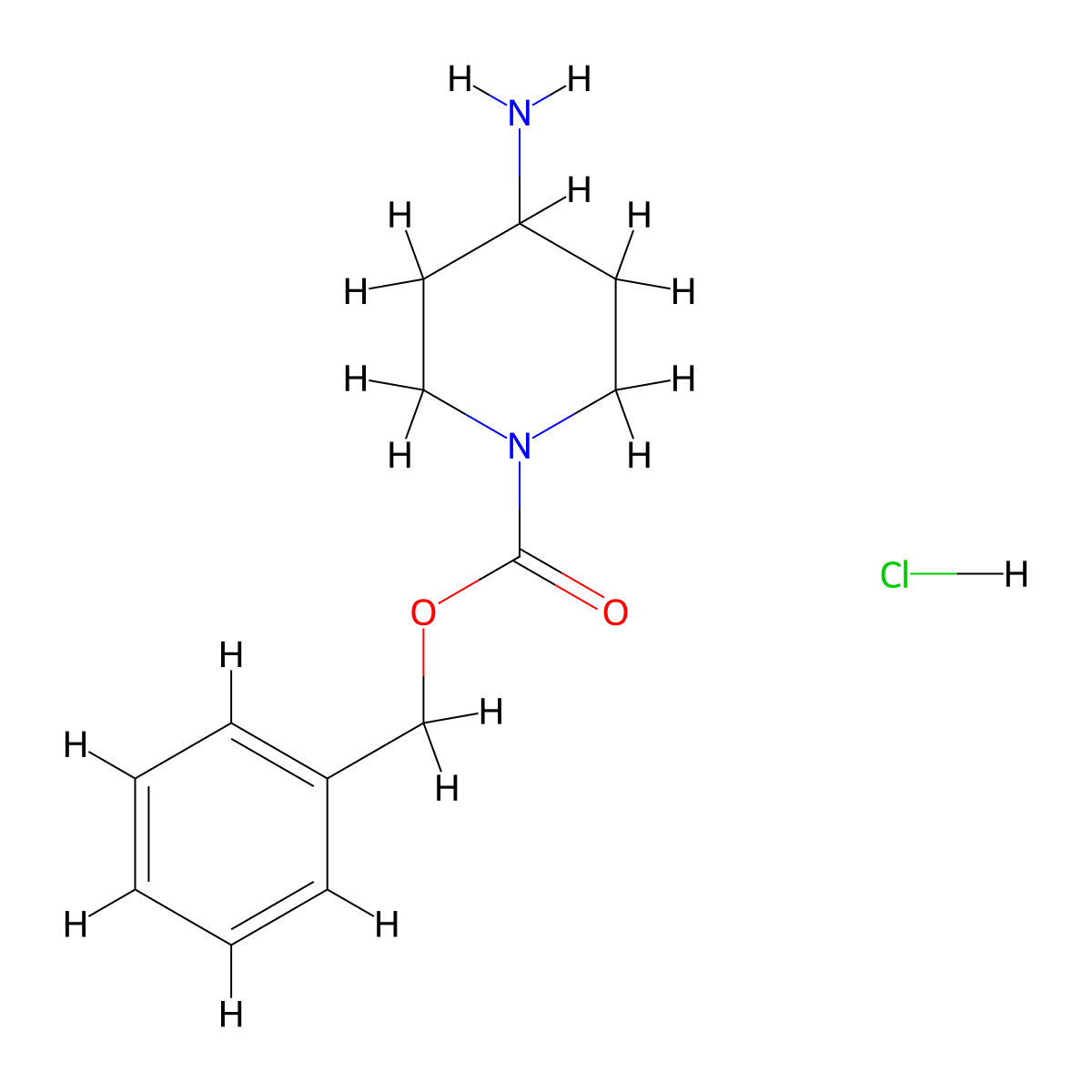 Benzyl 4-aminopiperidine-1-carboxylate hydrochloride molecular structure, CAS 1159826-41-1