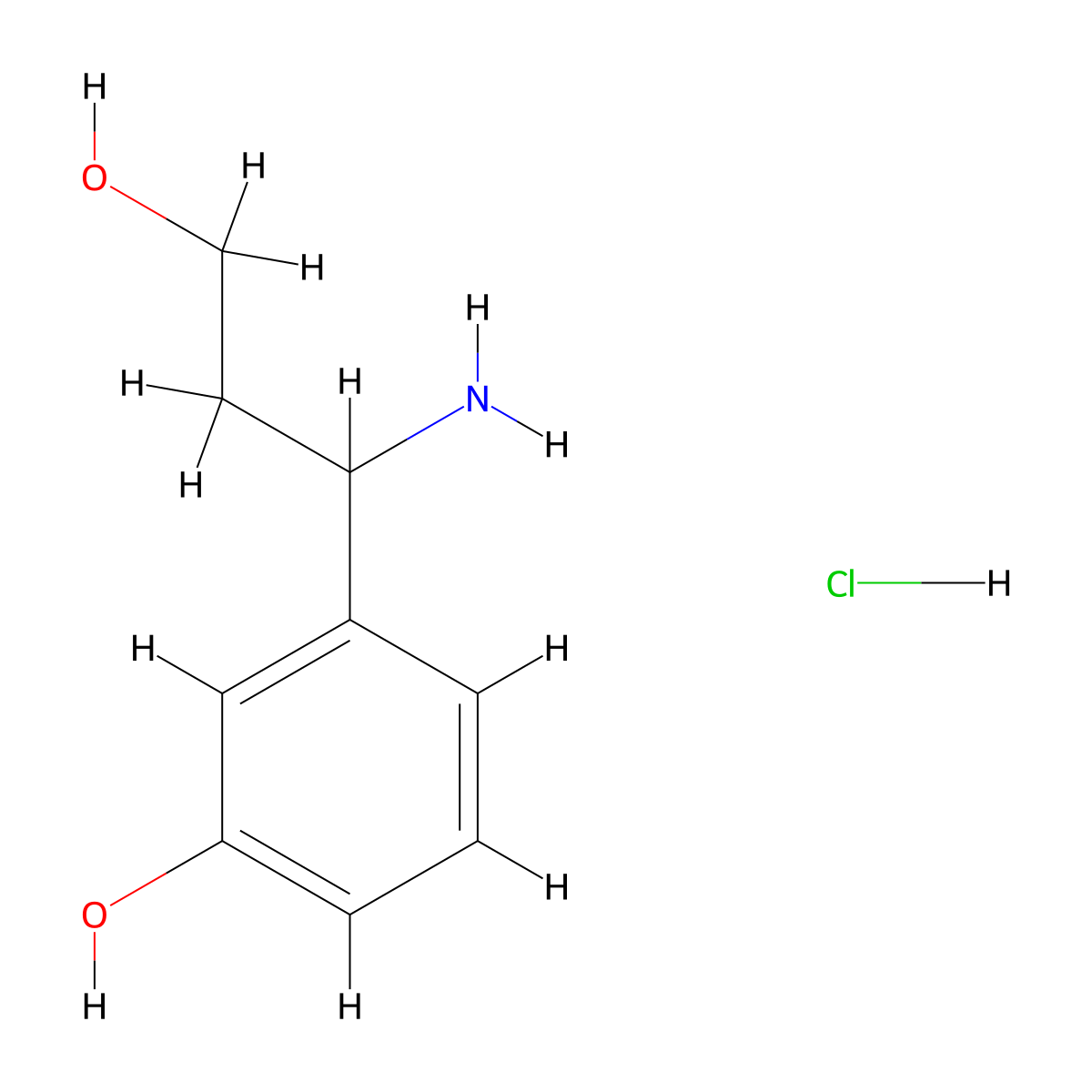 3-(3-Hydroxyphenyl)-DL-beta-alaninol HCl molecular structure, CAS 1159826-49-9