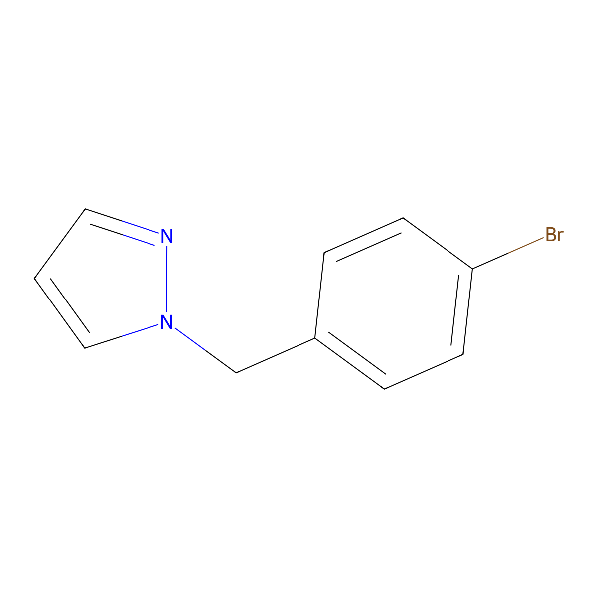 1-(4-Bromobenzyl)-1H-pyrazole molecular structure, CAS 1159826-63-7