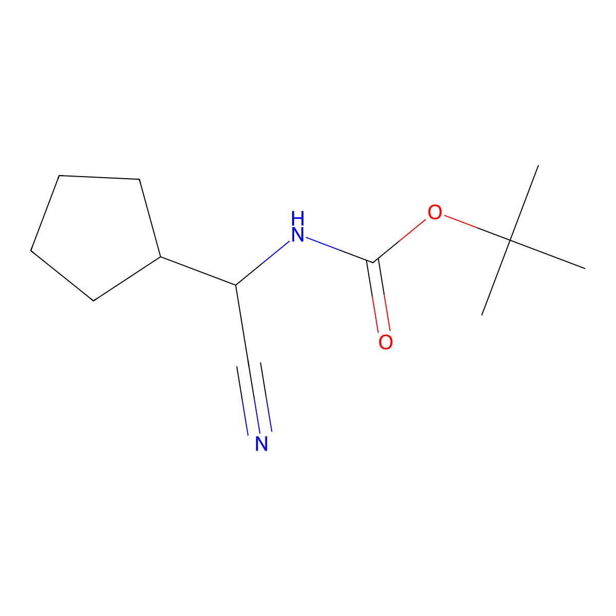tert-Butyl (cyano(cyclopentyl)methyl)carbamate molecular structure, CAS 1159826-69-3
