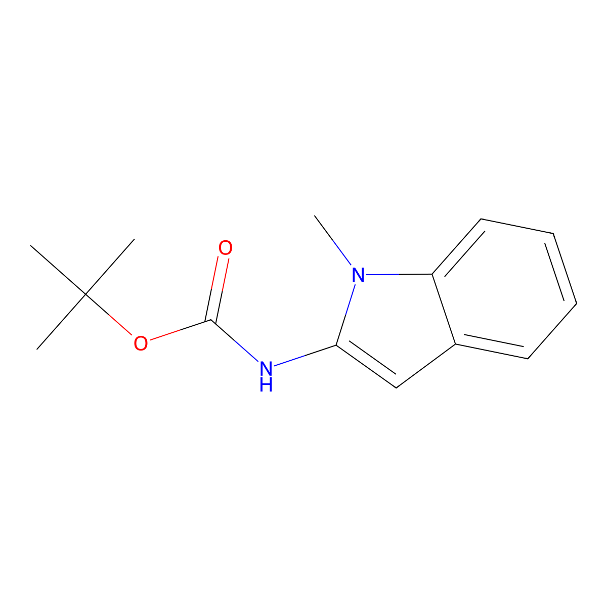 tert-Butyl (1-methyl-1H-indol-2-yl)carbamate molecular structure, CAS 1159826-71-7