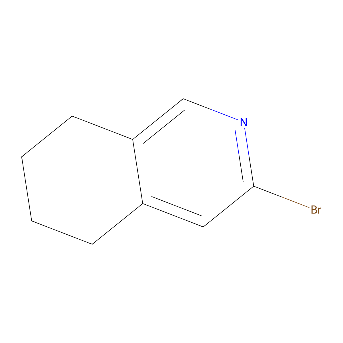 3-Bromo-5,6,7,8-tetrahydroisoquinoline molecular structure, CAS 1159826-90-0
