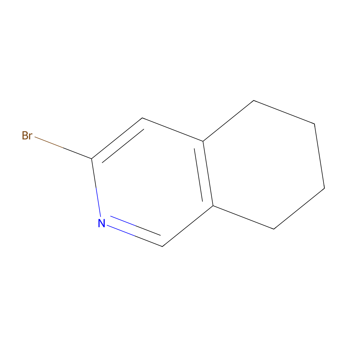 3-Bromo-5,6,7,8-tetrahydroisoquinoline molecular structure, CAS 1159826-90-0