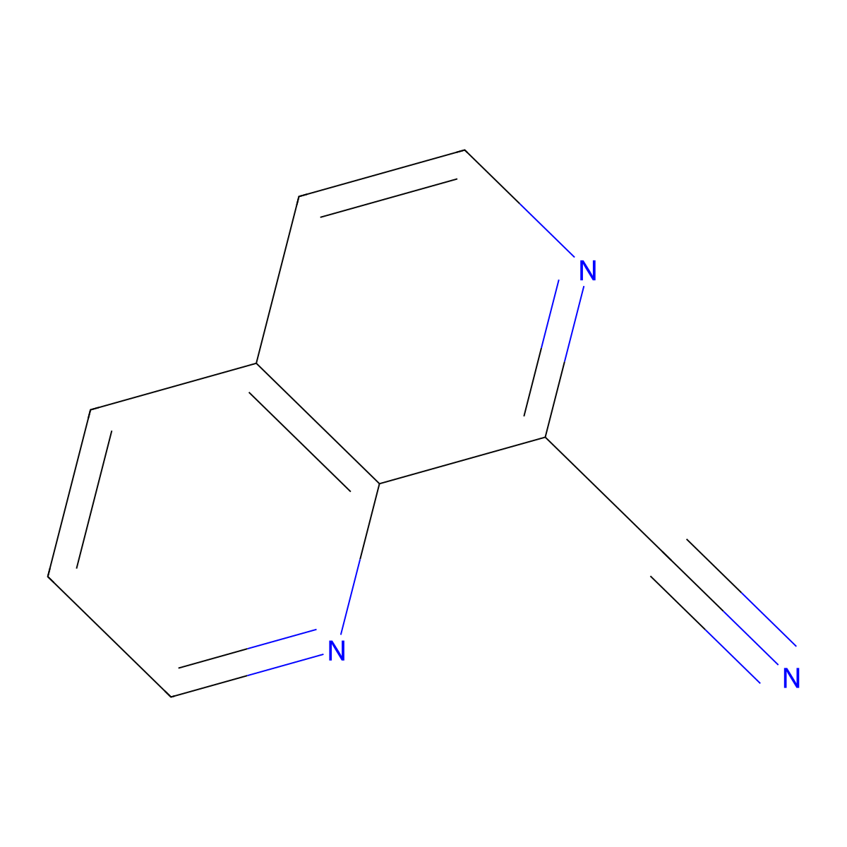 1,7-Naphthyridine-8-carbonitrile molecular structure, CAS 1159827-18-5