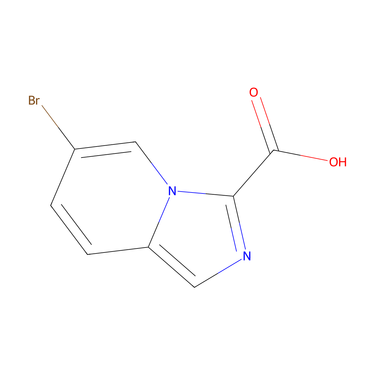 6-Bromoimidazo[1,5-a]pyridine-3-carboxylic acid molecular structure, CAS 1159827-21-0