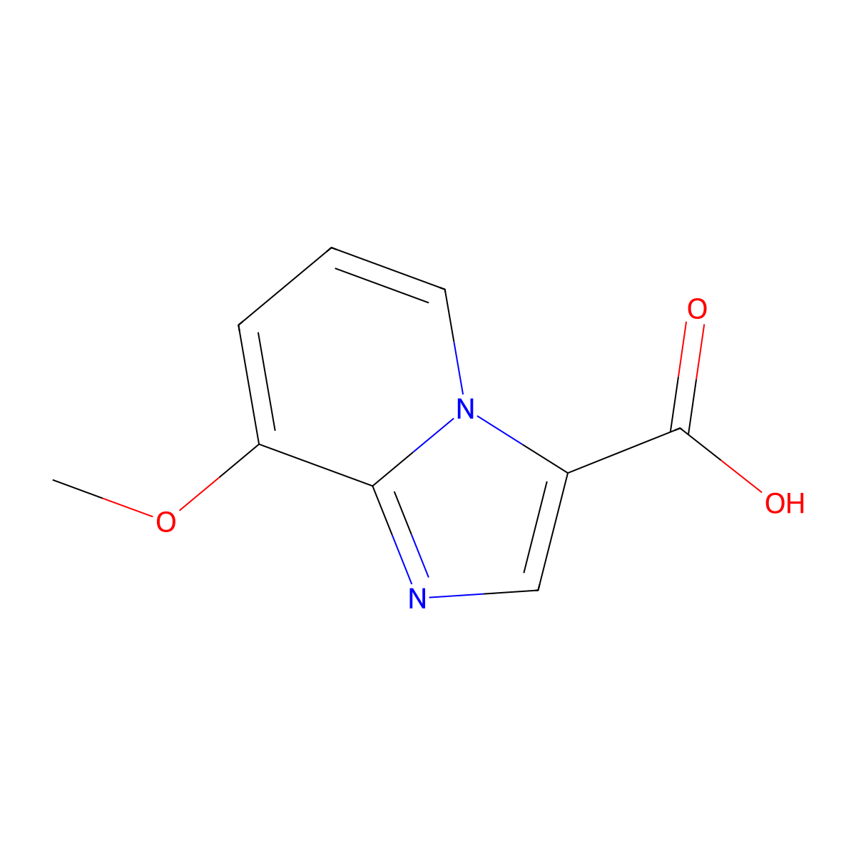 8-Methoxyimidazo[1,2-a]pyridine-3-carboxylic acid molecular structure, CAS 1159827-69-6
