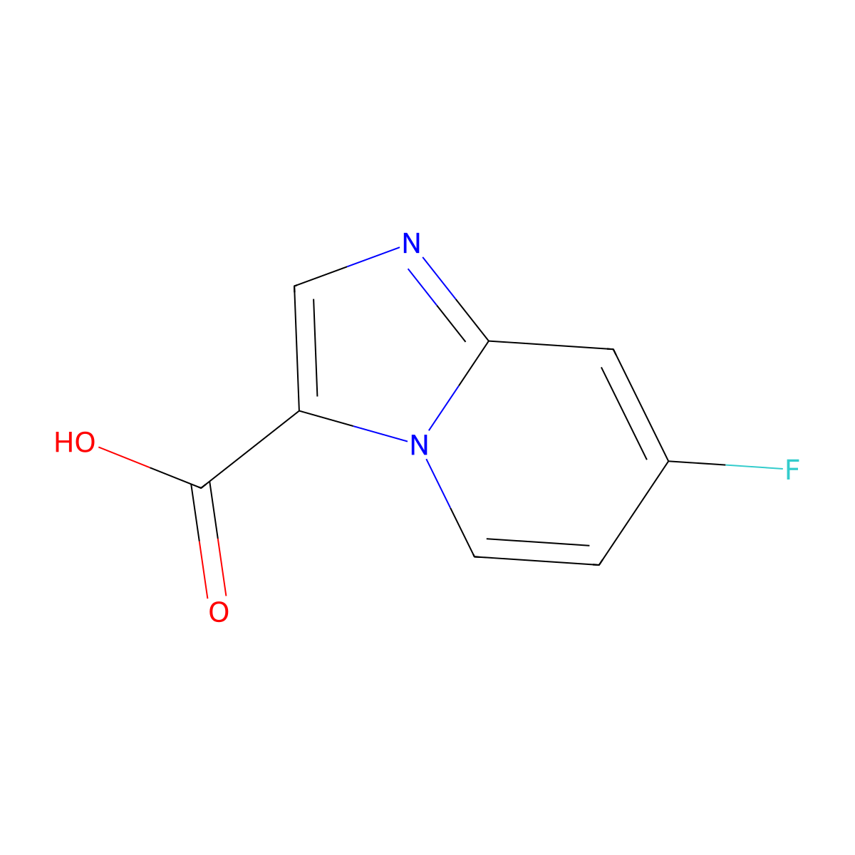 7-Fluoroimidazo[1,2-a]pyridine-3-carboxylic acid molecular structure, CAS 1159827-76-5