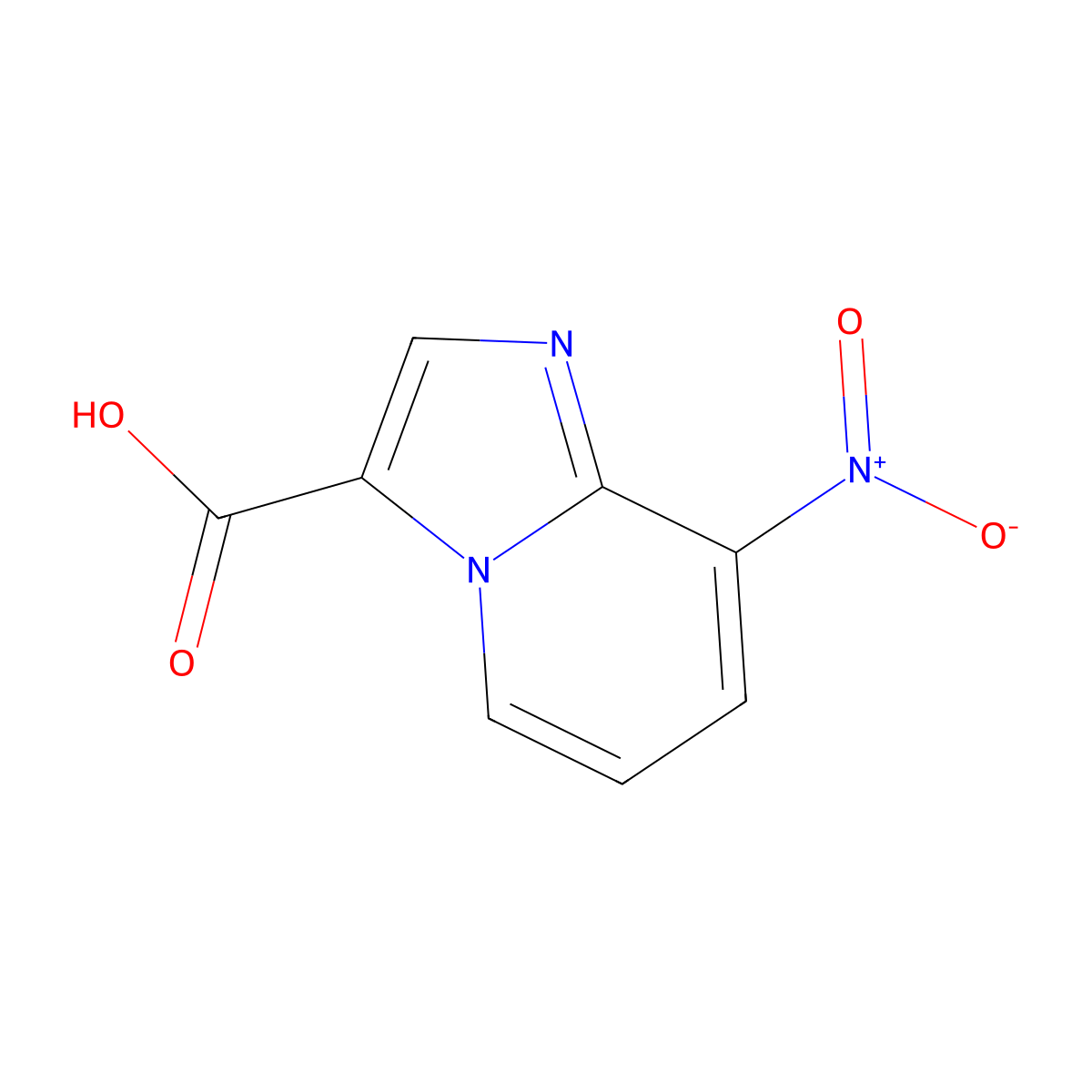 8-Nitroimidazo[1,2-A]pyridine-3-carboxylic acid molecular structure, CAS 1159828-23-5