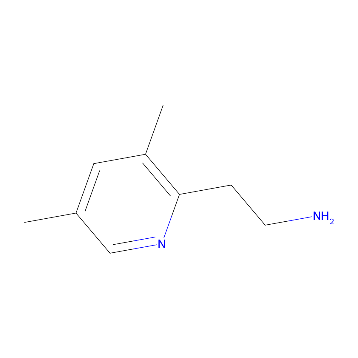 2-(3,5-Dimethylpyridin-2-YL)ethan-1-amine molecular structure, CAS 1159829-09-0
