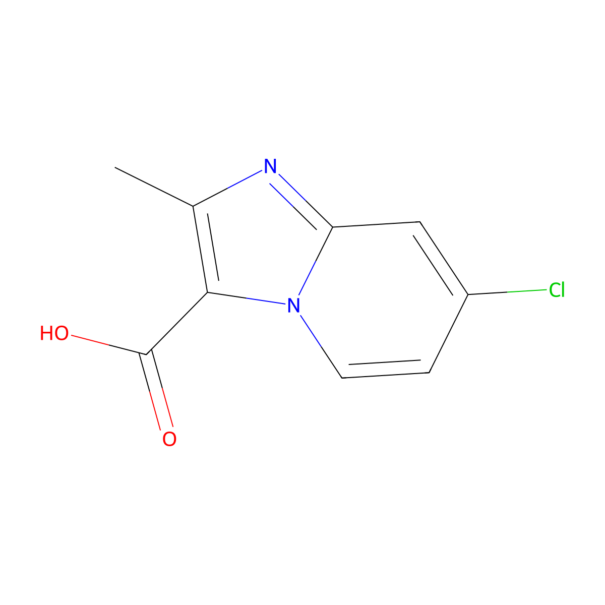 7-Chloro-2-methylimidazo[1,2-a]pyridine-3-carboxylic acid molecular structure, CAS 1159829-22-7