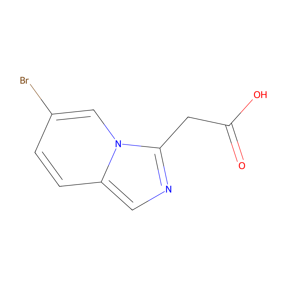 2-{6-Bromoimidazo[1,5-a]pyridin-3-yl}acetic acid molecular structure, CAS 1159829-39-6