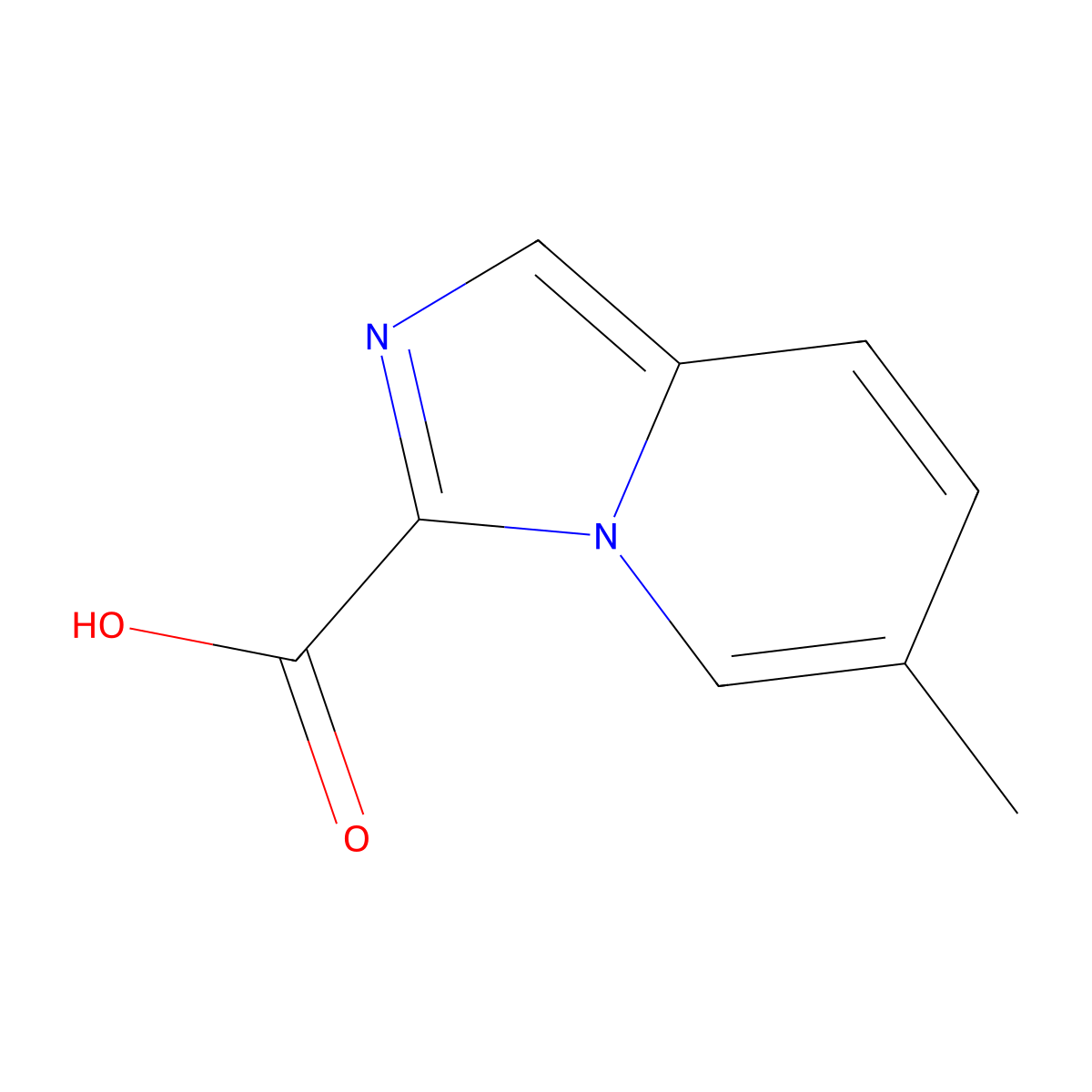 6-Methylimidazo[1,5-a]pyridine-3-carboxylic acid molecular structure, CAS 1159830-13-3