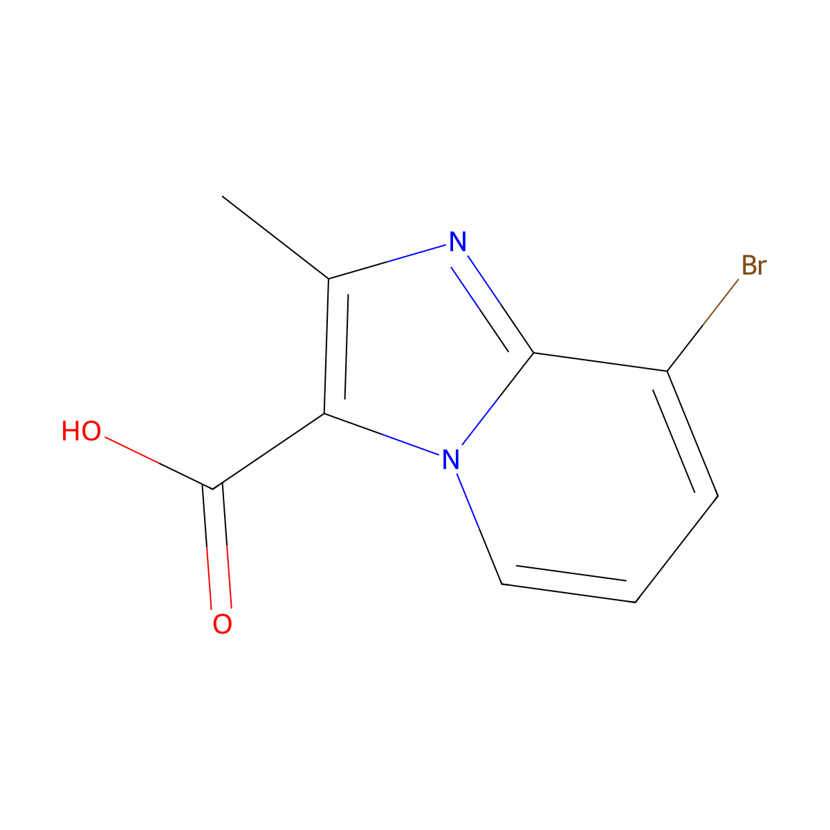 8-Bromo-2-methylimidazo[1,2-a]pyridine-3-carboxylic acid molecular structure, CAS 1159830-28-0