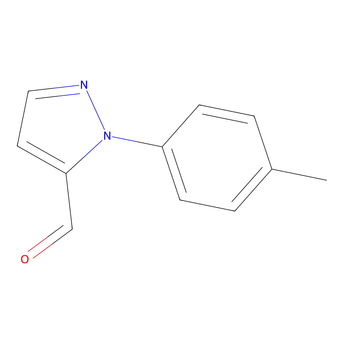 1-(4-Methylphenyl)-1h-pyrazole-5-carbaldehyde molecular structure, CAS 1159830-74-6