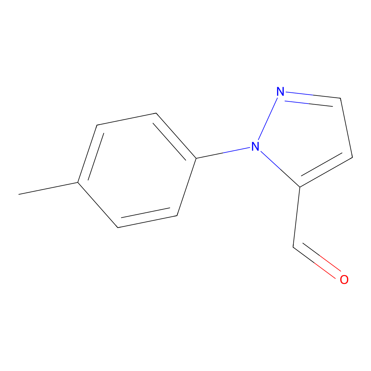 1-(4-Methylphenyl)-1h-pyrazole-5-carbaldehyde molecular structure, CAS 1159830-74-6