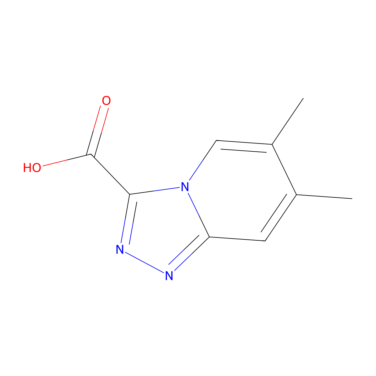 6,7-Dimethyl-[1,2,4]triazolo[4,3-a]pyridine-3-carboxylic acid molecular structure, CAS 1159830-81-5