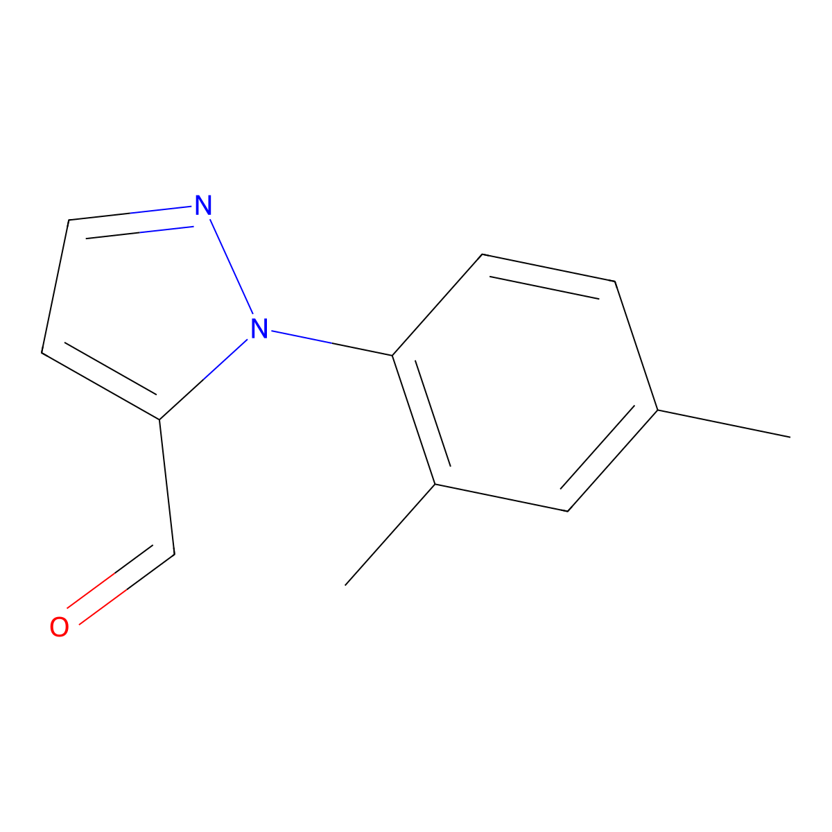 1-(2,4-Dimethylphenyl)-1H-pyrazole-5-carbaldehyde molecular structure, CAS 1159830-82-6