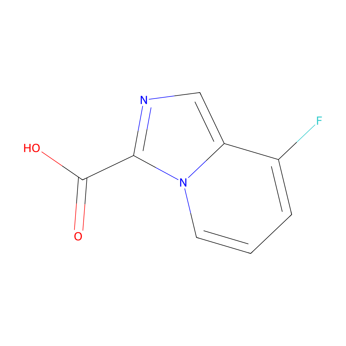 8-Fluoroimidazo[1,5-a]pyridine-3-carboxylic acid molecular structure, CAS 1159830-84-8