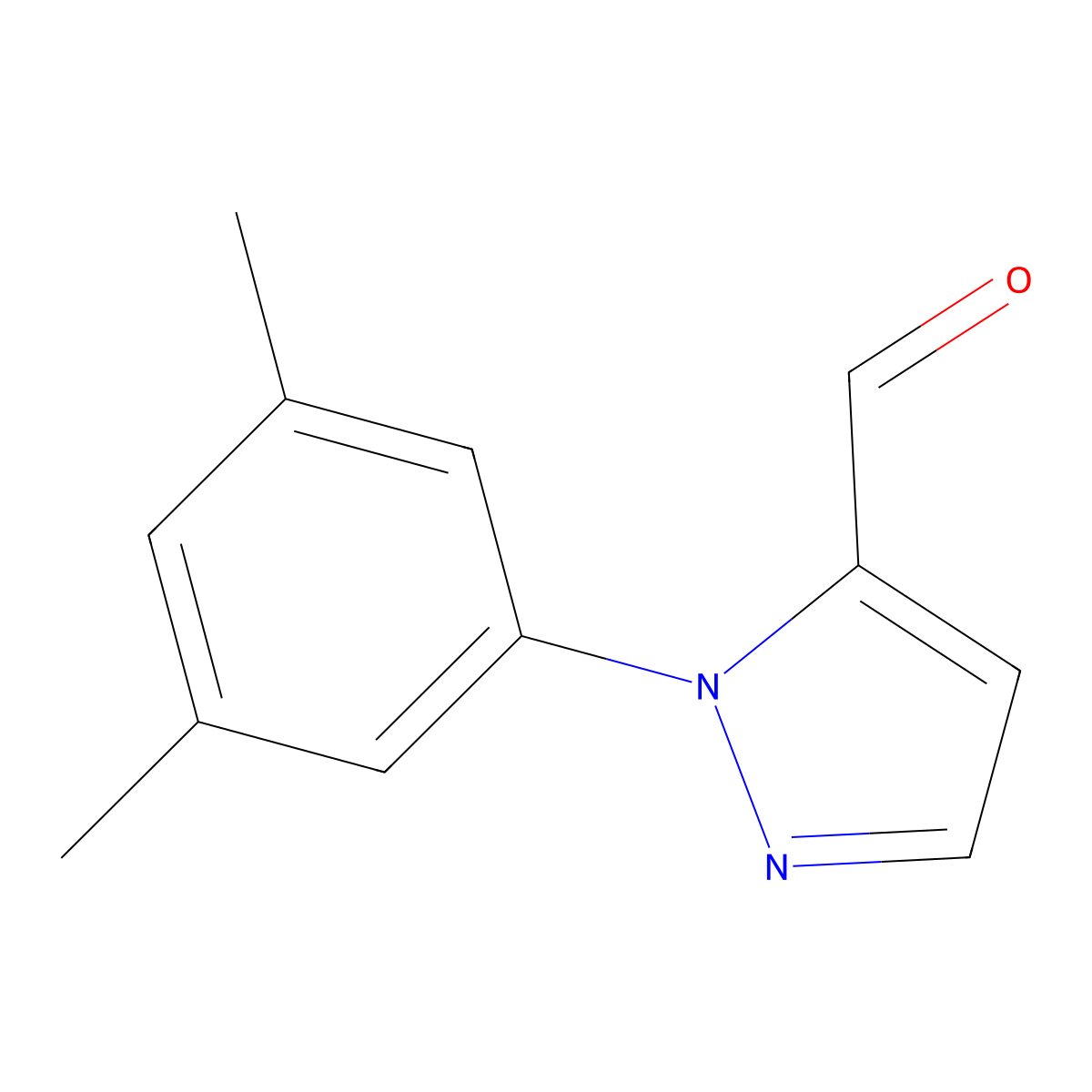 1-(3,5-Dimethylphenyl)-1H-pyrazole-5-carbaldehyde molecular structure, CAS 1159830-88-2