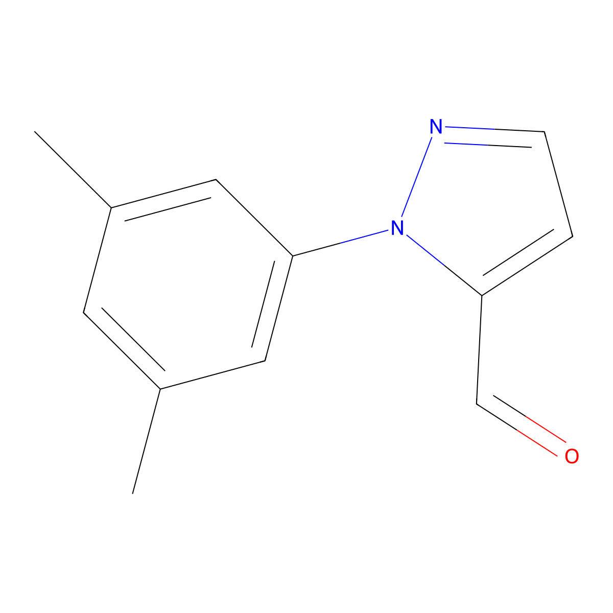 1-(3,5-Dimethylphenyl)-1H-pyrazole-5-carbaldehyde molecular structure, CAS 1159830-88-2