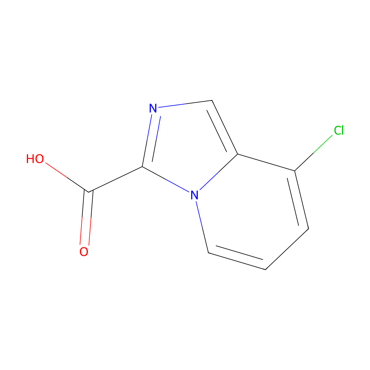 8-Chloroimidazo[1,5-a]pyridine-3-carboxylic acid molecular structure, CAS 1159830-96-2