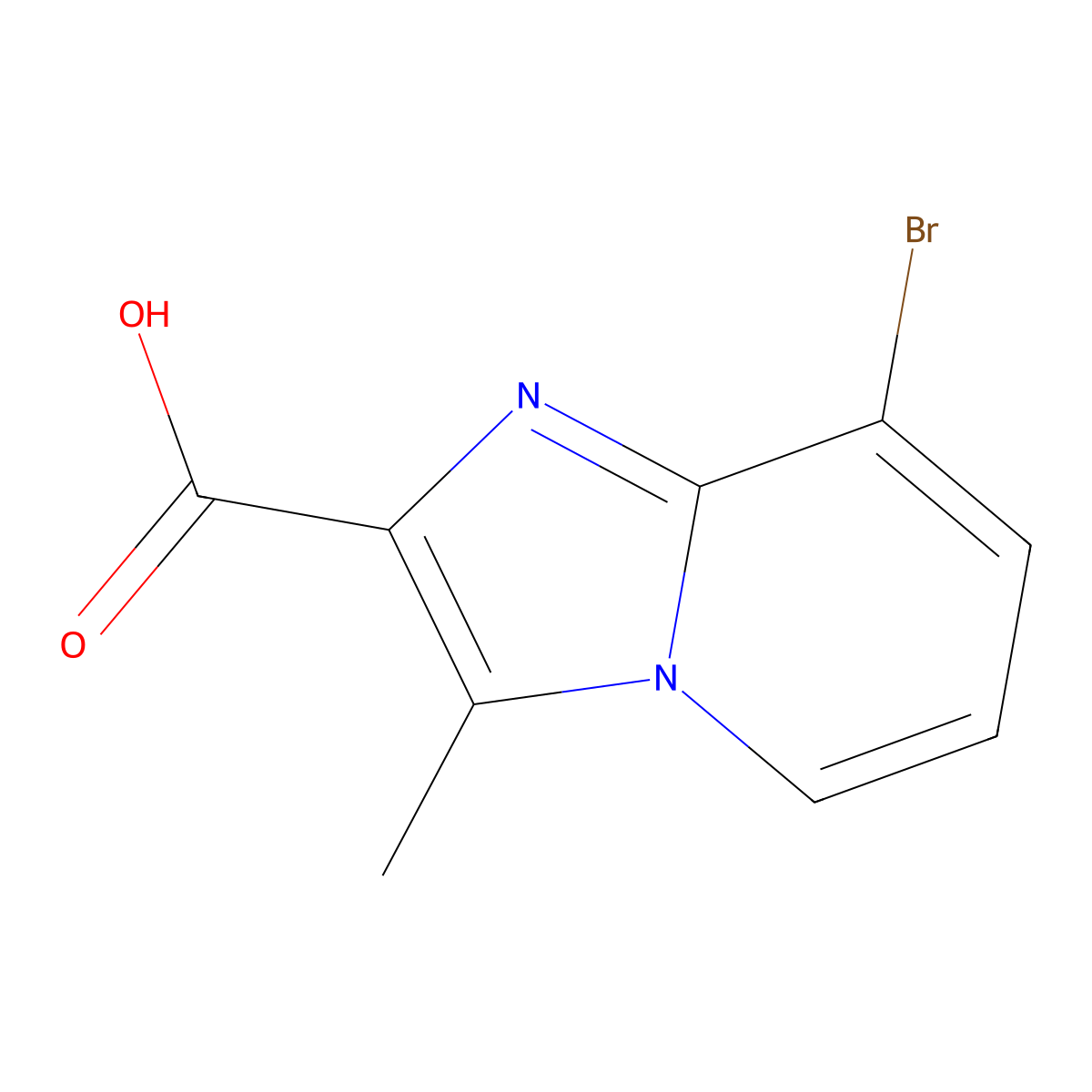 8-Bromo-3-methylimidazo[1,2-a]pyridine-2-carboxylic acid molecular structure, CAS 1159830-99-5