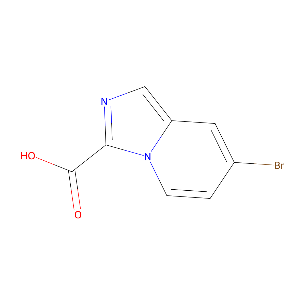 7-Bromoimidazo[1,5-a]pyridine-3-carboxylic acid molecular structure, CAS 1159831-00-1