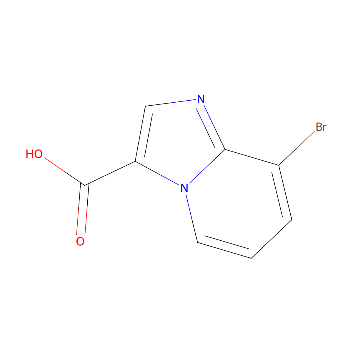 8-Bromoimidazo(1,2-a)pyridine-3-carboxylic acid molecular structure, CAS 1159831-04-5