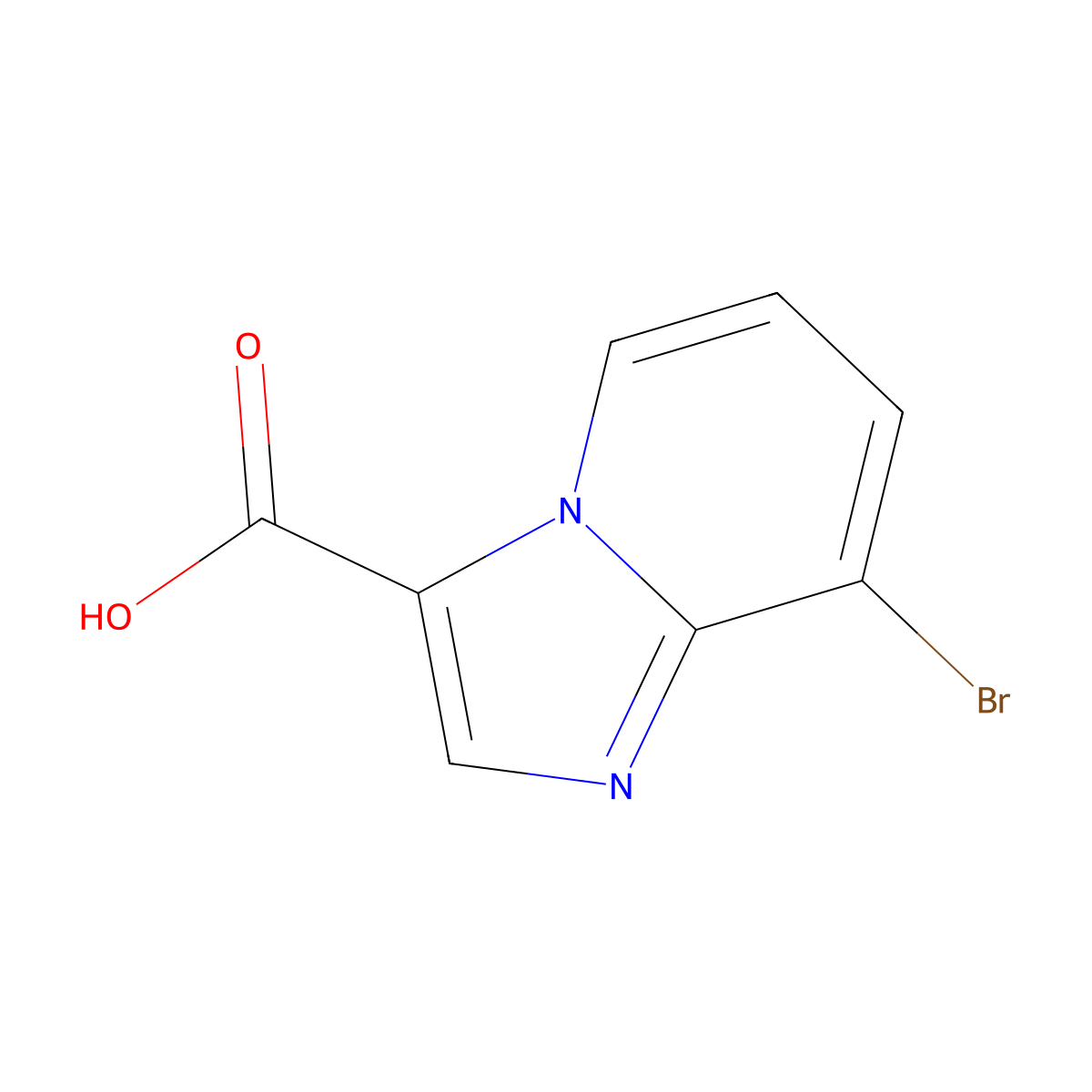 8-Bromoimidazo(1,2-a)pyridine-3-carboxylic acid molecular structure, CAS 1159831-04-5