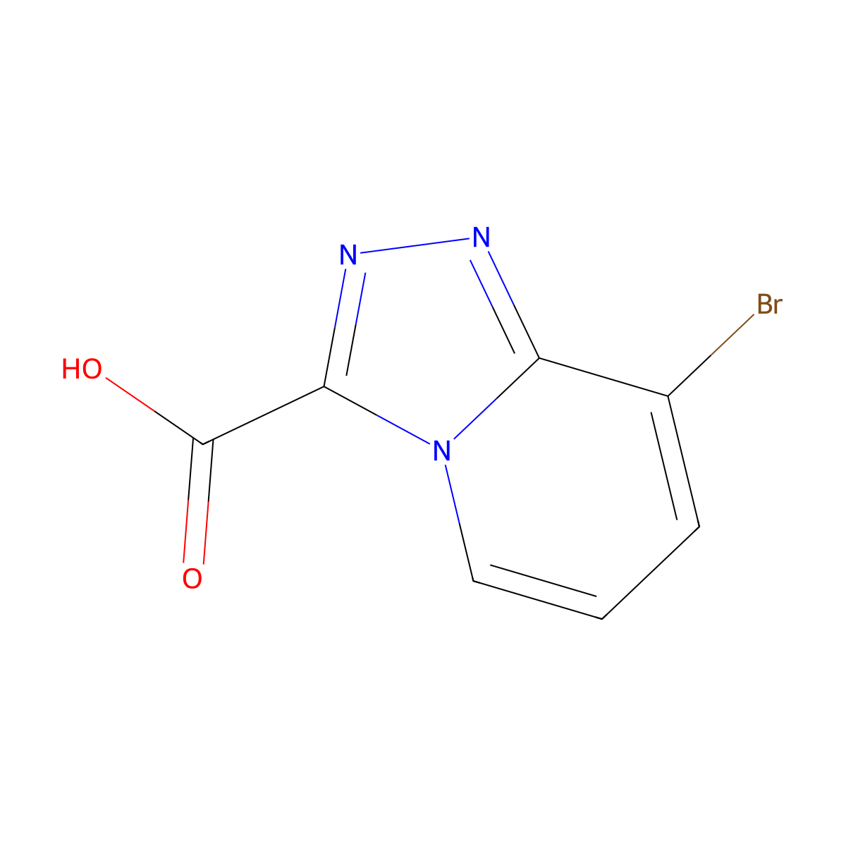 8-Bromo-[1,2,4]triazolo[4,3-a]pyridine-3-carboxylic acid molecular structure, CAS 1159831-56-7