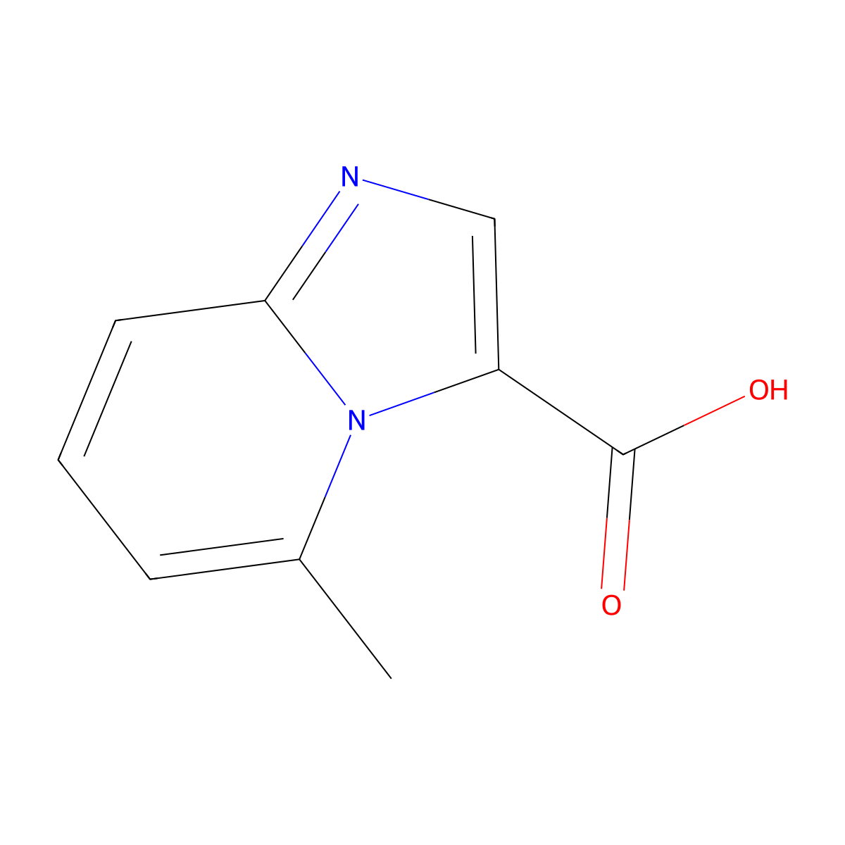 5-Methylimidazo[1,2-a]pyridine-3-carboxylic acid molecular structure, CAS 1159832-24-2