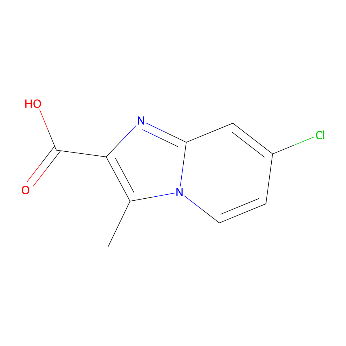 7-Chloro-3-methylimidazo[1,2-a]pyridine-2-carboxylic acid molecular structure, CAS 1159833-58-5