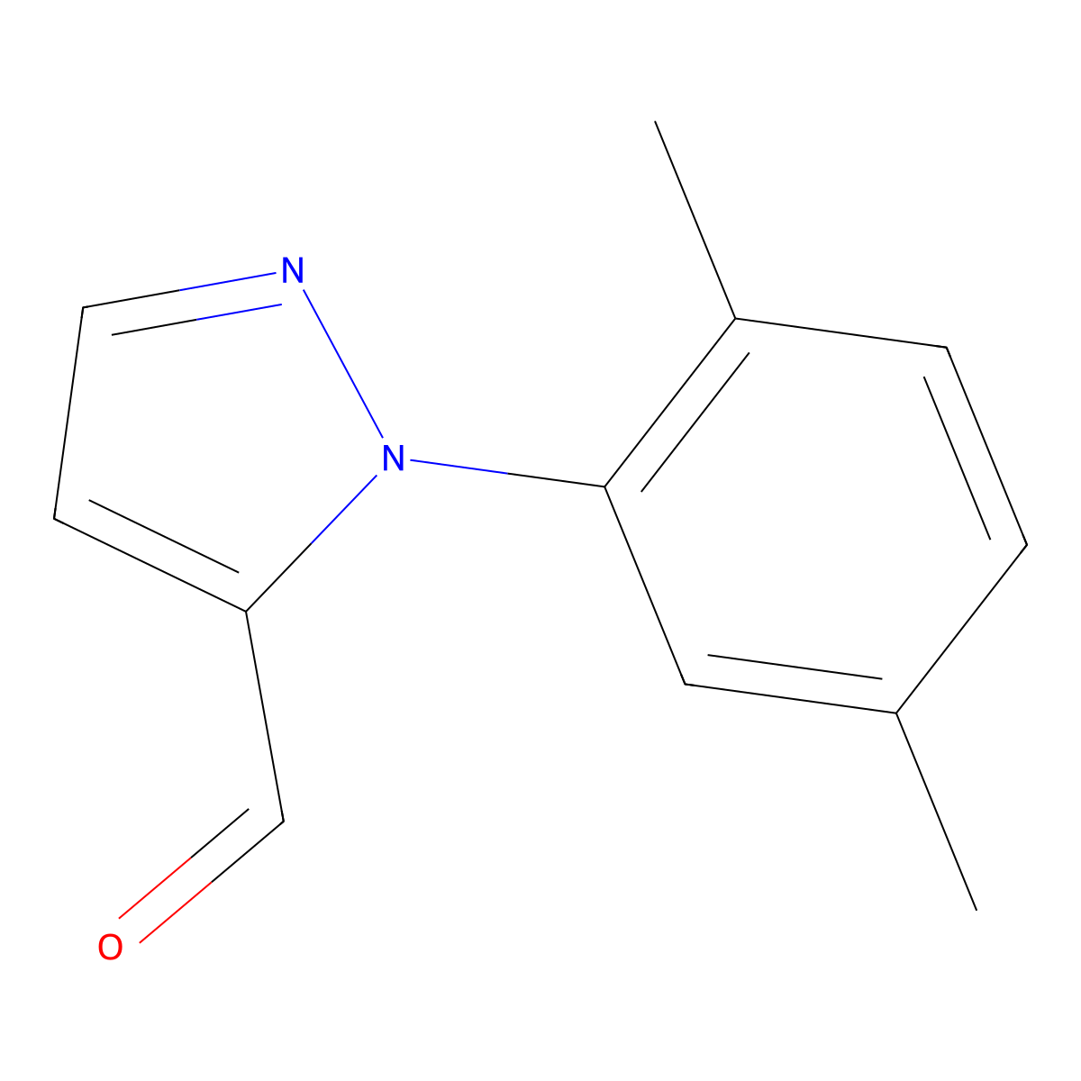 1-(2,5-Dimethylphenyl)-1H-pyrazole-5-carbaldehyde molecular structure, CAS 1159833-74-5