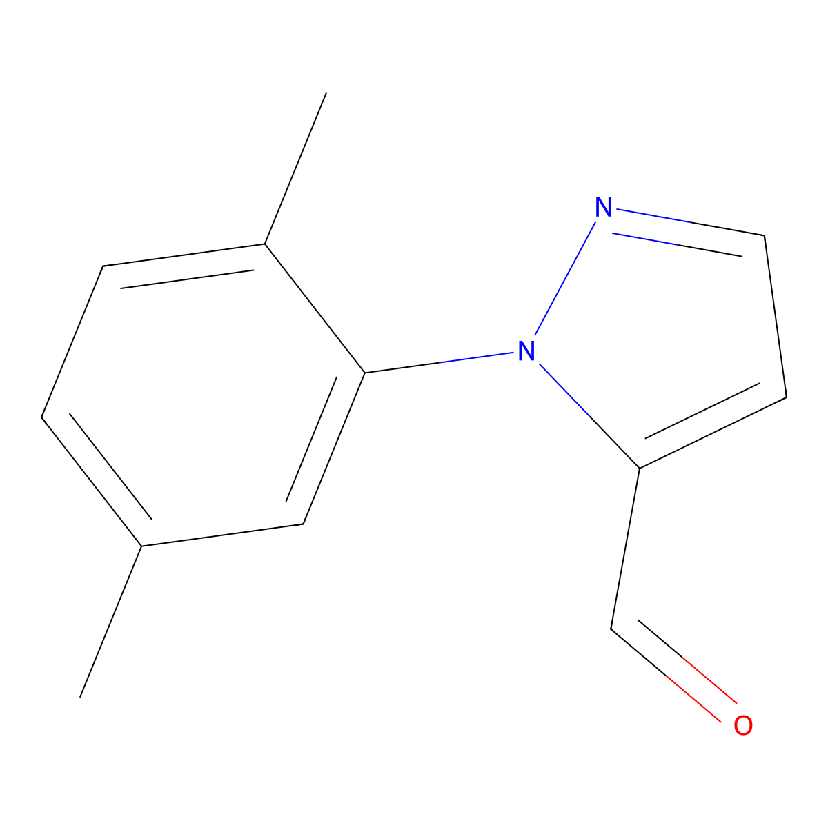 1-(2,5-Dimethylphenyl)-1H-pyrazole-5-carbaldehyde molecular structure, CAS 1159833-74-5