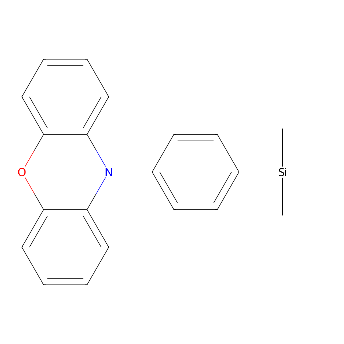 10-[4-(trimethylsilyl)phenyl]-10H-phenoxazine molecular structure, CAS 1159853-29-8