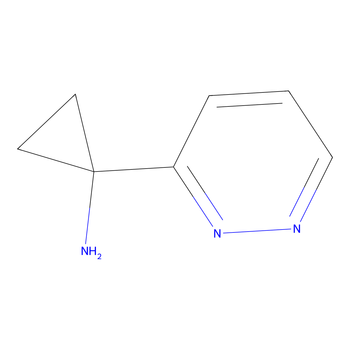 1-(Pyridazin-3-yl)cyclopropanamine molecular structure, CAS 1159878-08-6