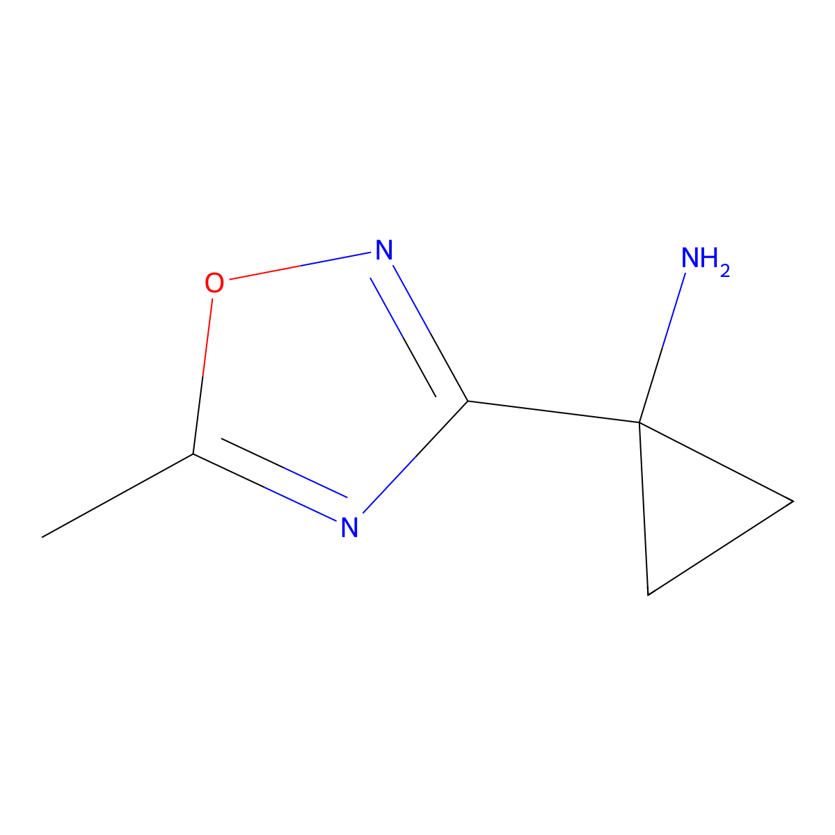 1-(5-Methyl-1,2,4-oxadiazol-3-yl)cyclopropanamine molecular structure, CAS 1159878-29-1