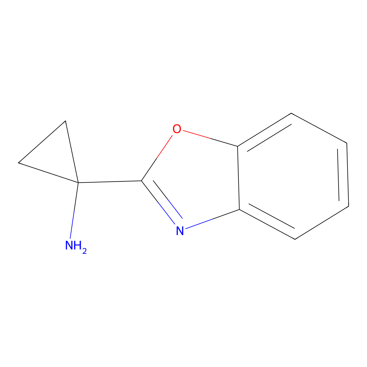 1-(Benzo[d]oxazol-2-yl)cyclopropanamine molecular structure, CAS 1159878-36-0
