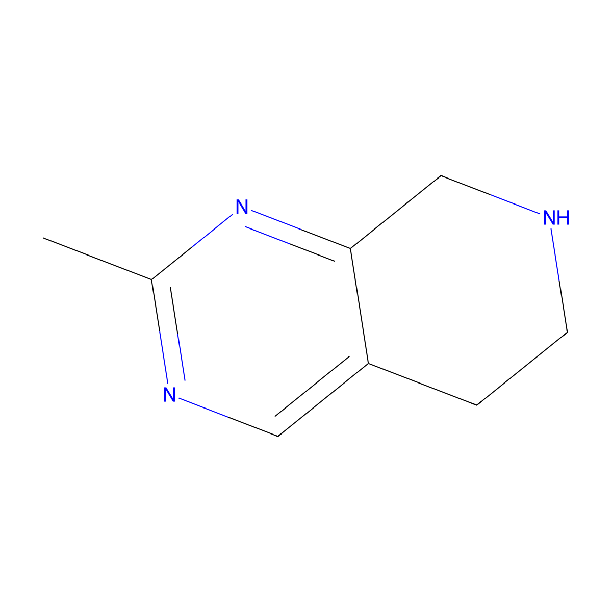 2-methyl-5H,6H,7H,8H-pyrido[3,4-d]pyrimidine molecular structure, CAS 1159882-42-4