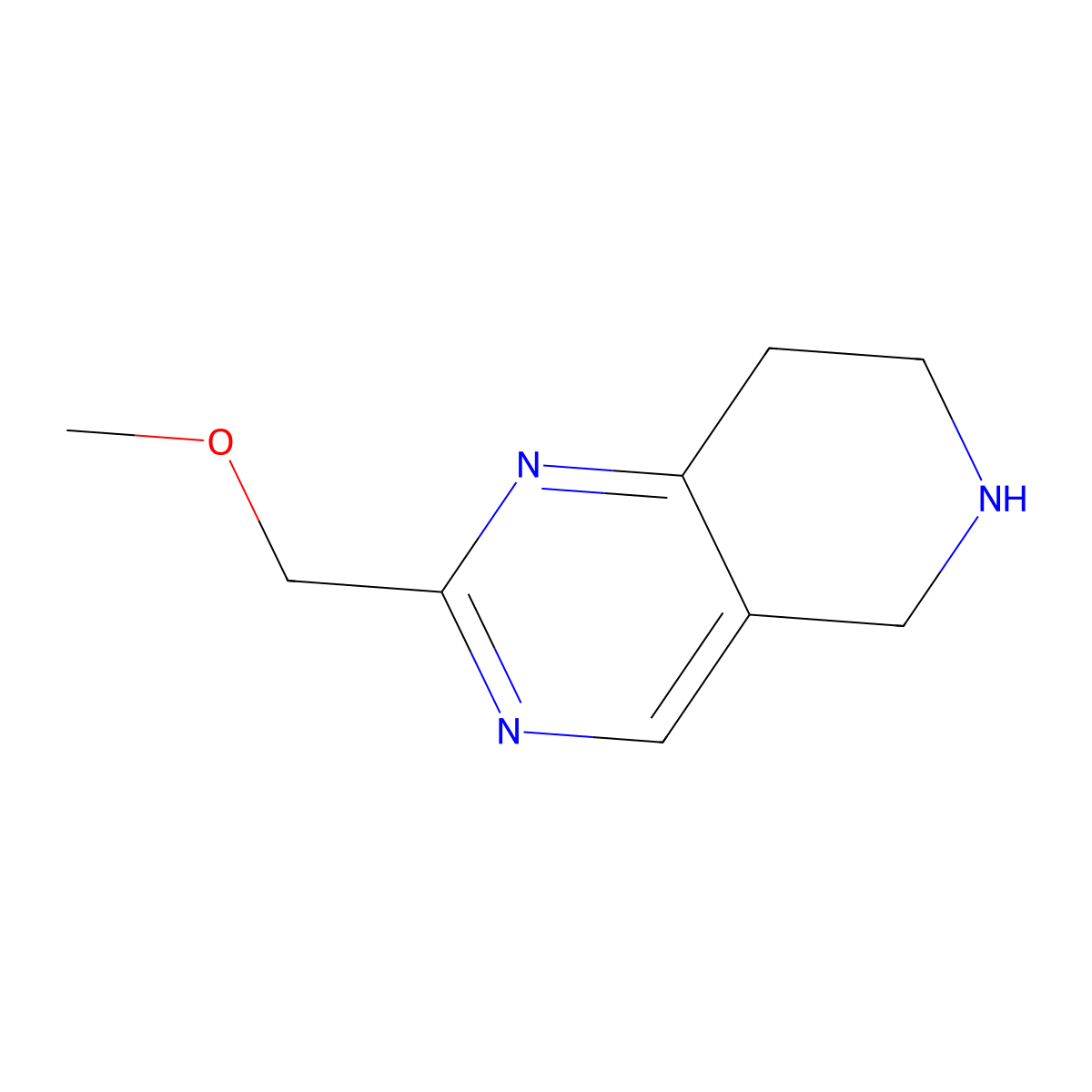 2-(methoxymethyl)-5H,6H,7H,8H-pyrido[4,3-d]pyrimidine molecular structure, CAS 1159882-54-8