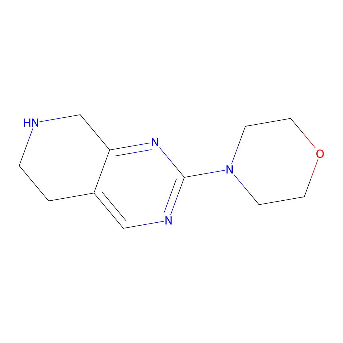 4-{5H,6H,7H,8H-pyrido[3,4-d]pyrimidin-2-yl}morpholine molecular structure, CAS 1159882-56-0