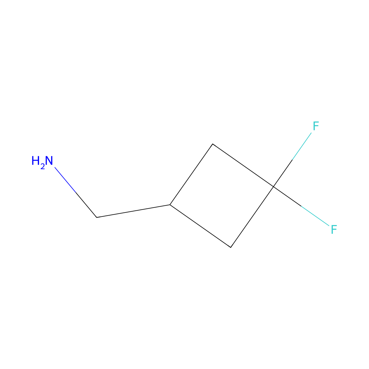 1-(3,3-Difluorocyclobutyl)methanamine molecular structure, CAS 1159882-59-3