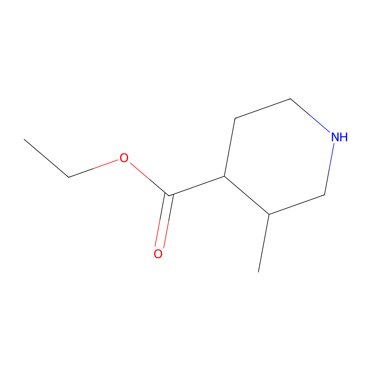 Ethyl 3-methylpiperidine-4-carboxylate molecular structure, CAS 1159882-73-1
