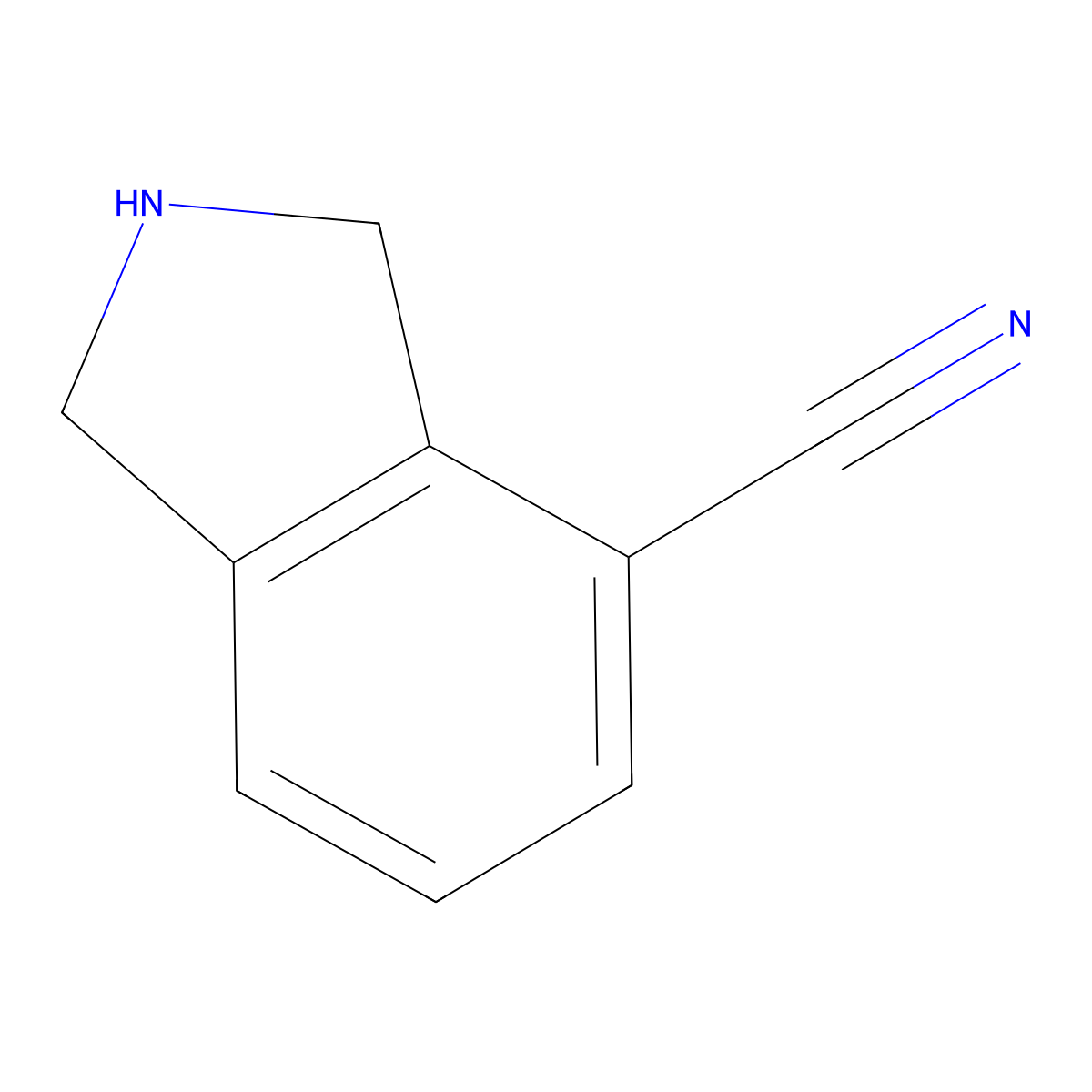 Isoindoline-4-carbonitrile molecular structure, CAS 1159883-00-7