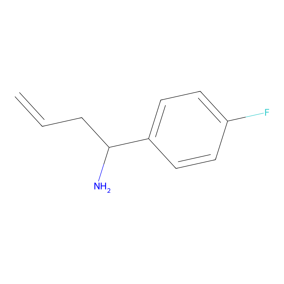 1-(4-Fluorophenyl)but-3-en-1-amine molecular structure, CAS 1159883-05-2