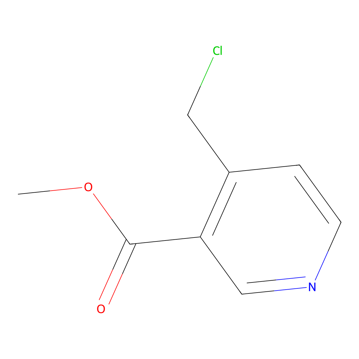 Methyl 4-(chloromethyl)nicotinate molecular structure, CAS 1159883-17-6