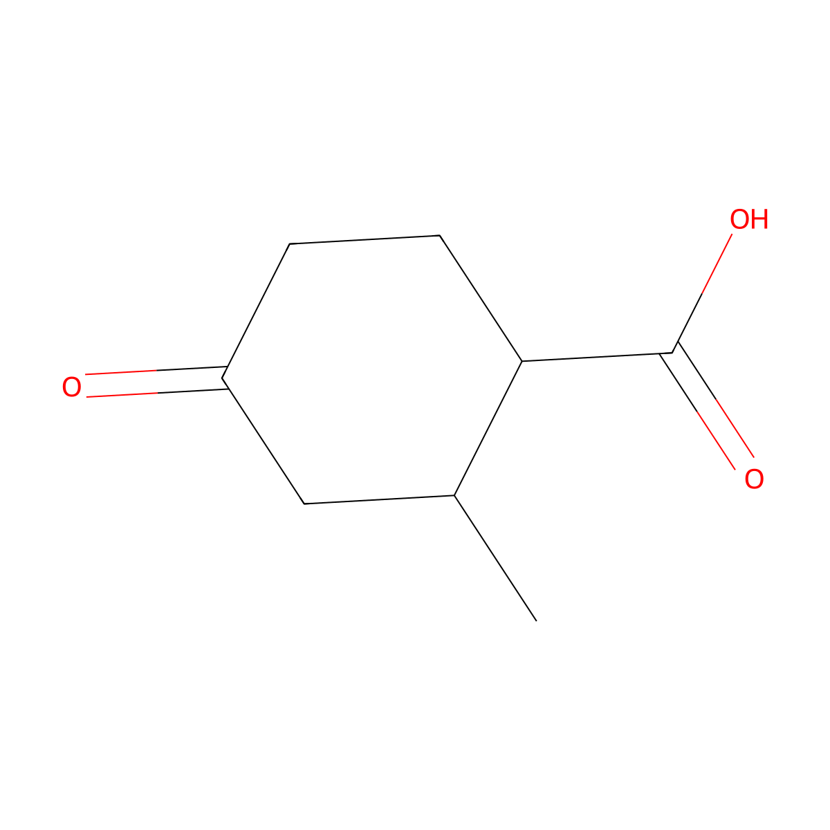 2-Methyl-4-oxocyclohexane-1-carboxylic acid molecular structure, CAS 115989-20-3