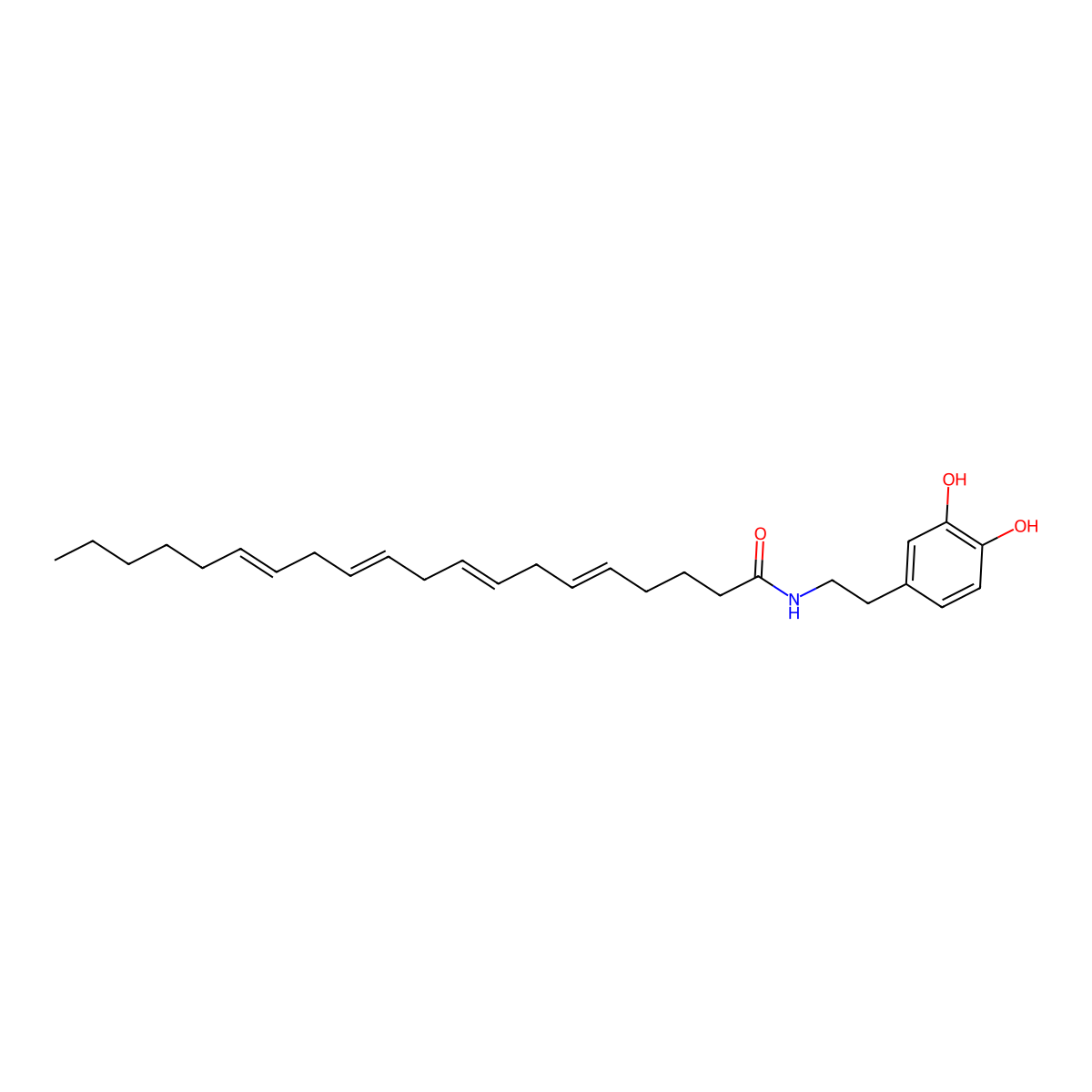 N-Arachidonoyl Dopamine-d8 molecular structure, CAS 1159908-42-5