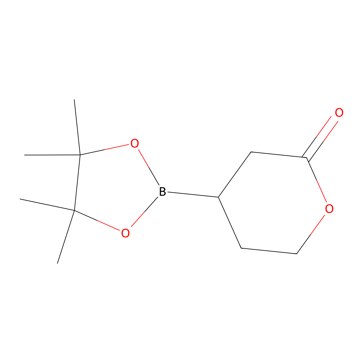 4-(4,4,5,5-Tetramethyl-1,3,2-dioxaborolan-2-yl)oxan-2-one molecular structure, CAS 1159919-02-4