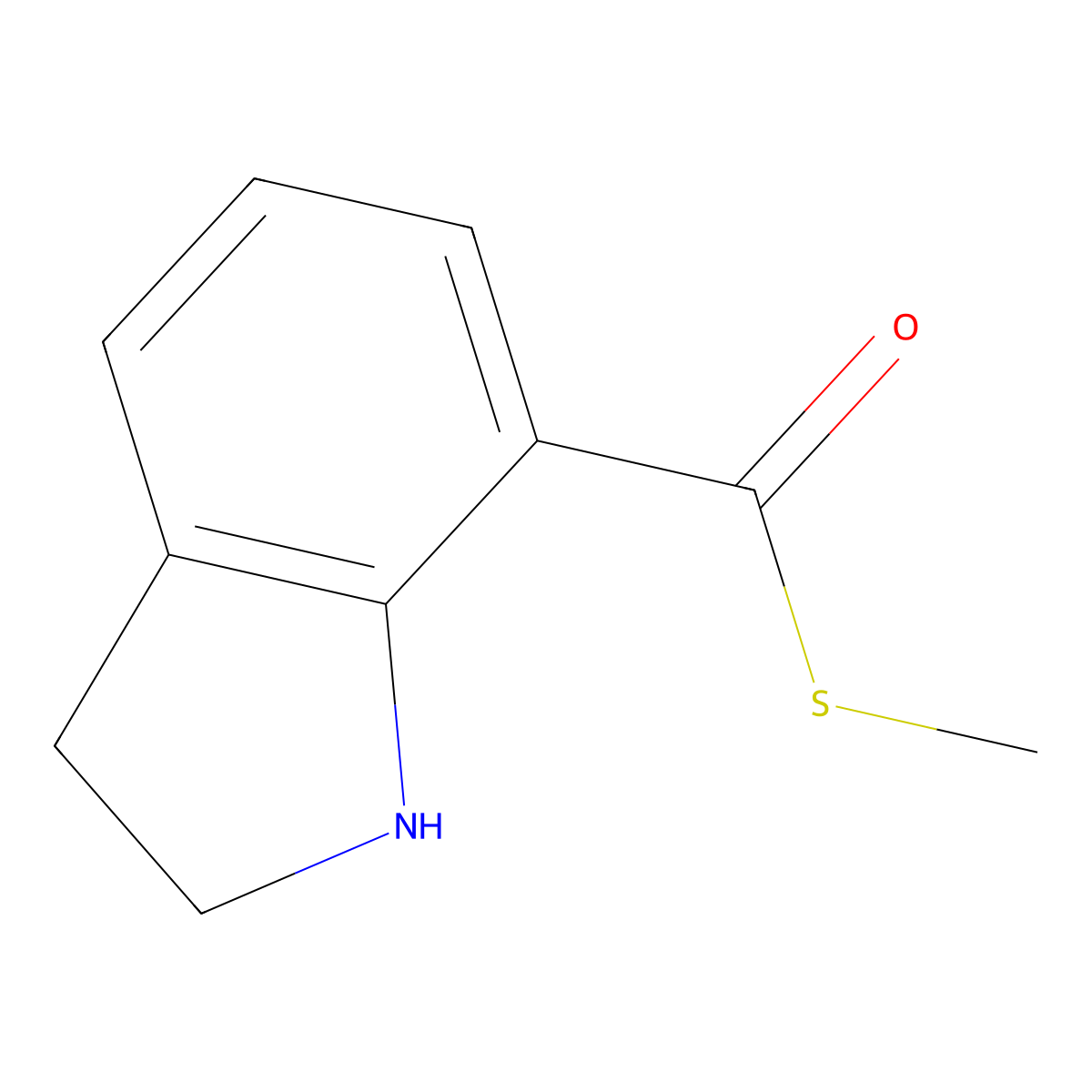 S-methyl indoline-7-carbothioate molecular structure, CAS 115992-15-9